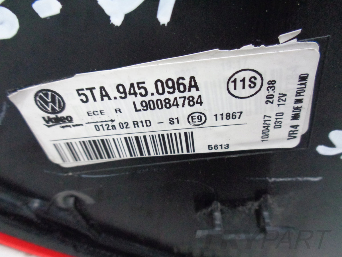 RIGHT TAIL LIGHT FOR VW TOURAN 5TA 16-