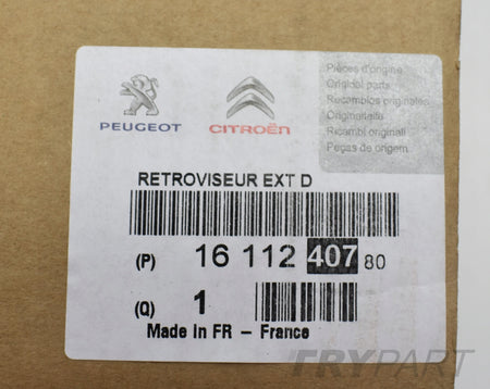 PEUGEOT 208 RIGHT MIRROR EU ORG 10 PIN