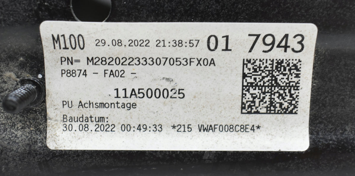 VW ID3 ID4 SUSPENSION CARRIER REAR CROSSMEMBER ORG