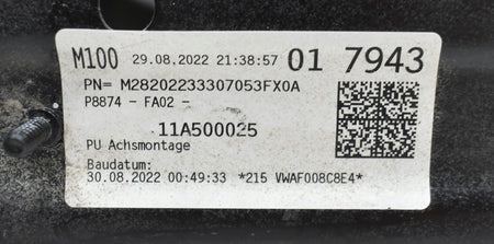 VW ID3 ID4 SUSPENSION CARRIER REAR CROSSMEMBER ORG