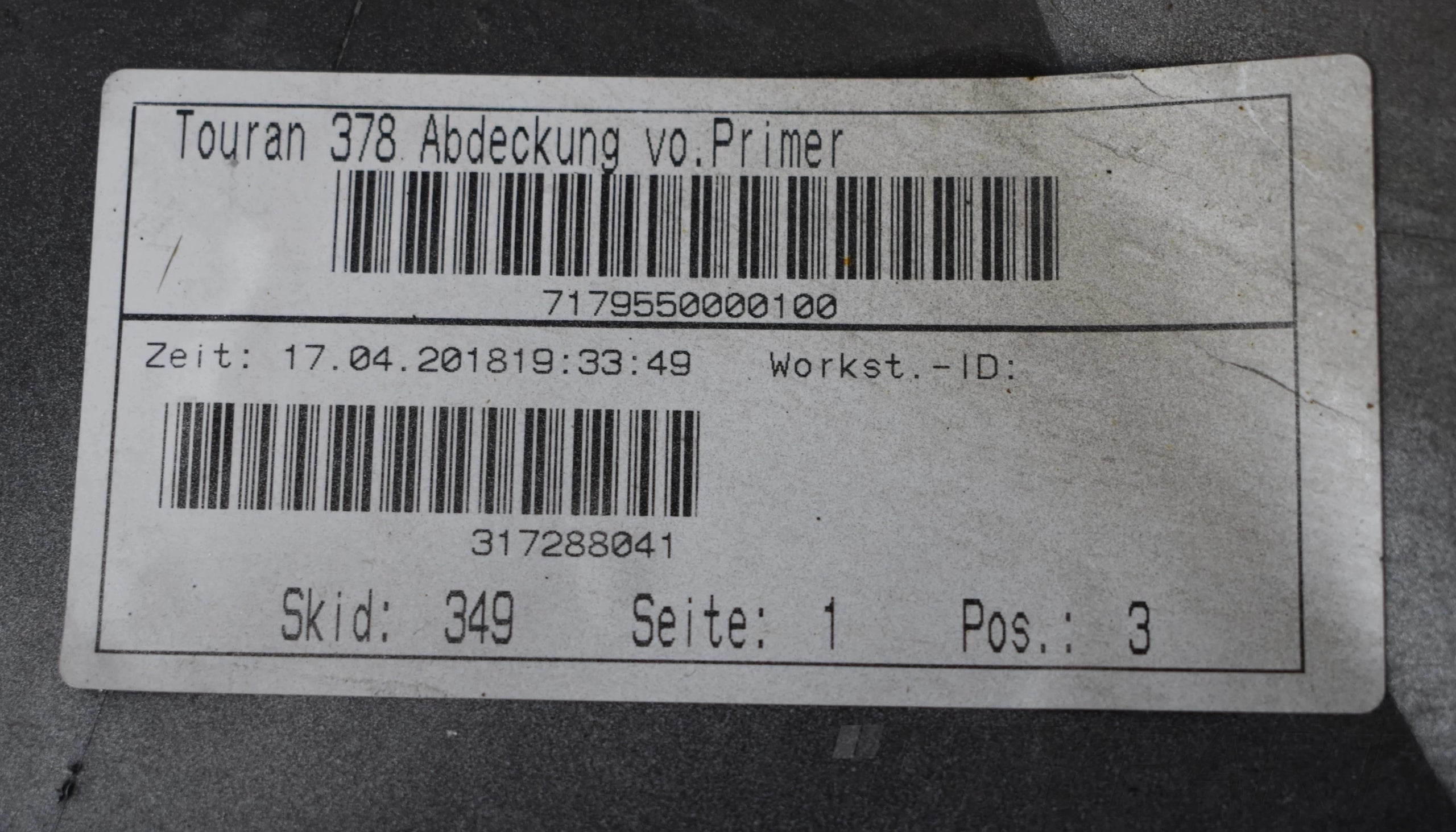 VW TOURAN 5TA FRONT BUMPER FRONT FRONT GENUINE