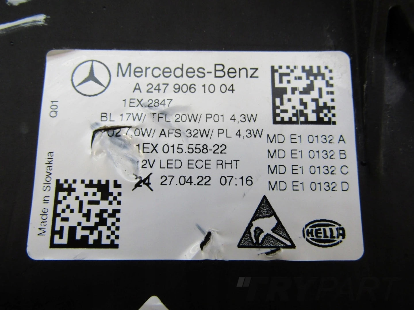 Front Lamp Mercedes B Class W247 Lift LED PERFORMANCE 22- RH A2479061004