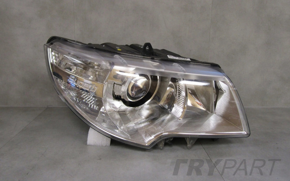 HEADLIGHT SKODA SUPERB II 2 XENON SWIVELING 08-13 RH 3T1941016E