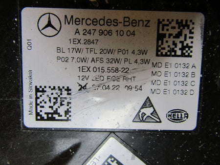 HEADLIGHT MERCEDES B CLASS W247 LED LIFT PERFORMANCE RH 22- A2479061004