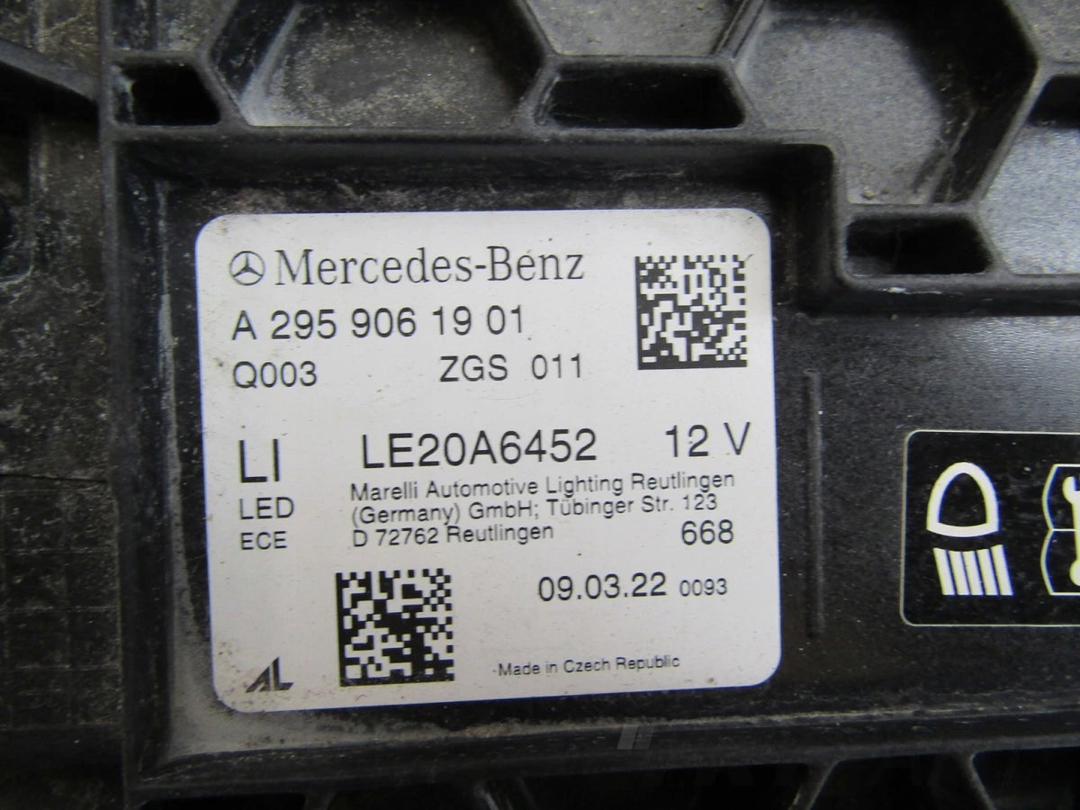 MERCEDES EQE W295 A295 FRONT LAMP FULL LED DIGITAL LIGHT LH 22-