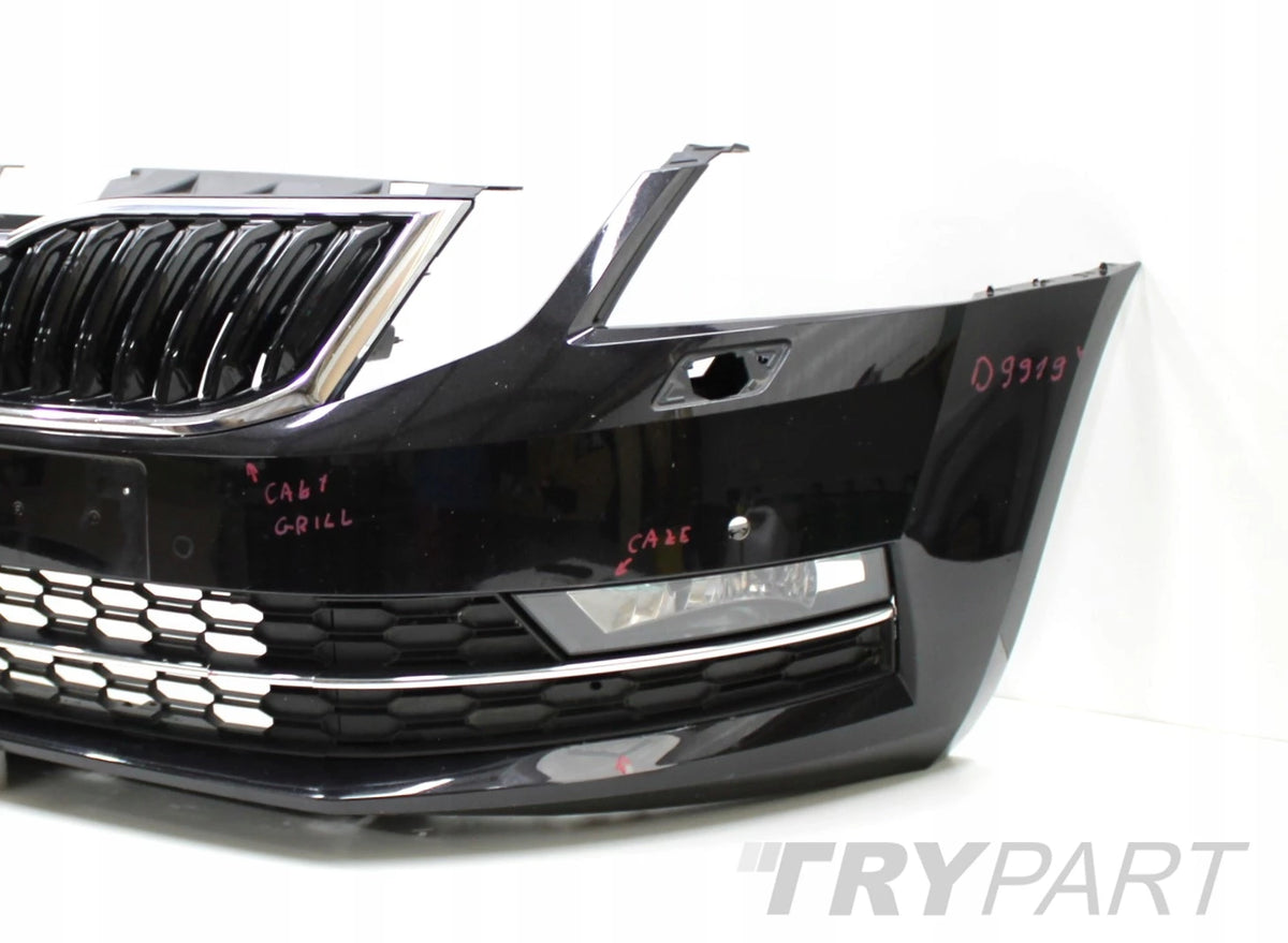 SKODA OCTAVIA III FACELIFT 5E0 FRONT BUMPER ORG + GRILLE + VENTS
