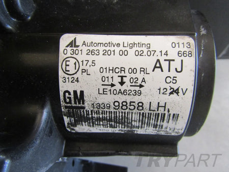 Opel Zafira C Front Lamp REGULAR LENS 12-16 LH LEFT 13399858