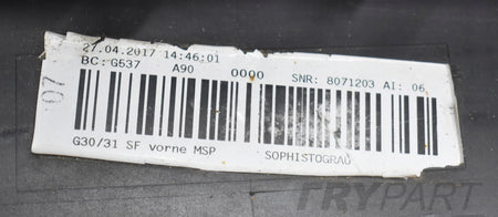 BMW 5 G30 G31 M PACKAGE FRONT BUMPER ORG + FRAMES