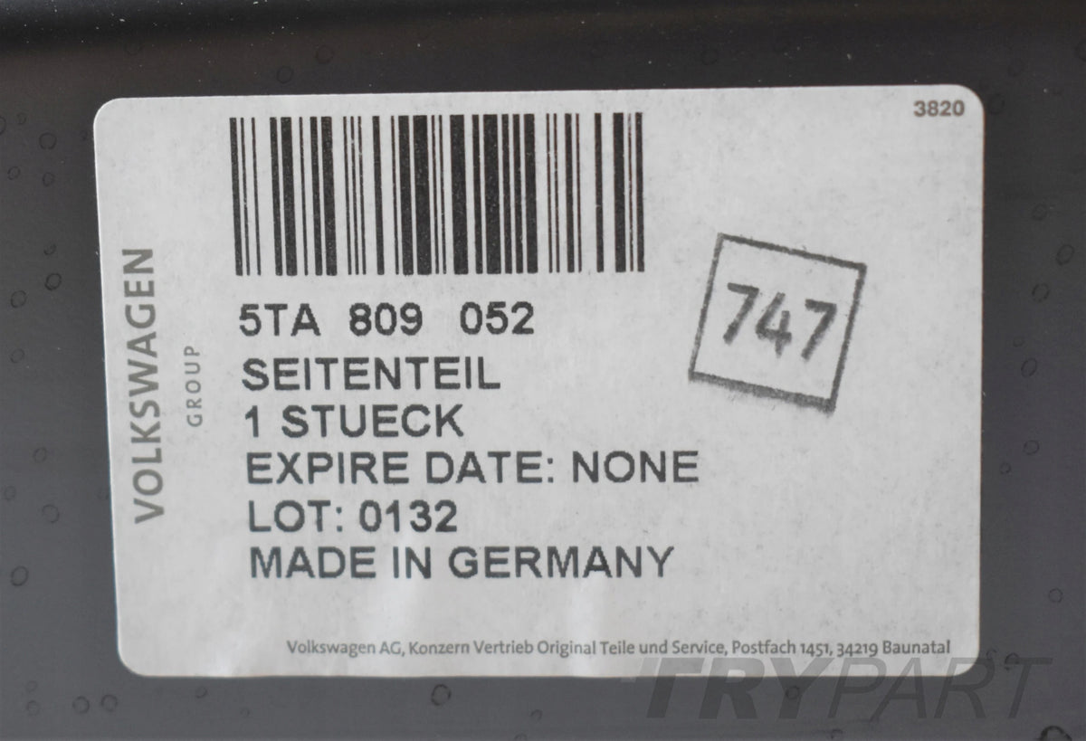 VW TOURAN 5TA REAR RIGHT FENDER PANEL ORG 15+