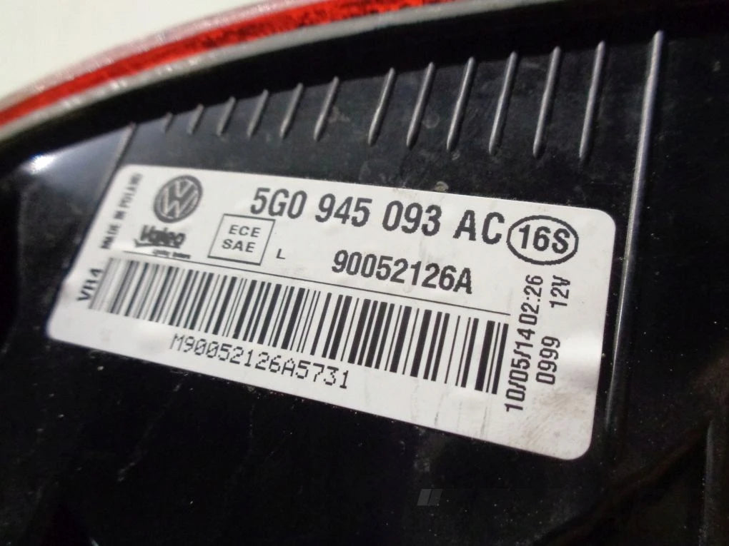 VW GOLF VII HB 5G0 Left Right Tail Lamp