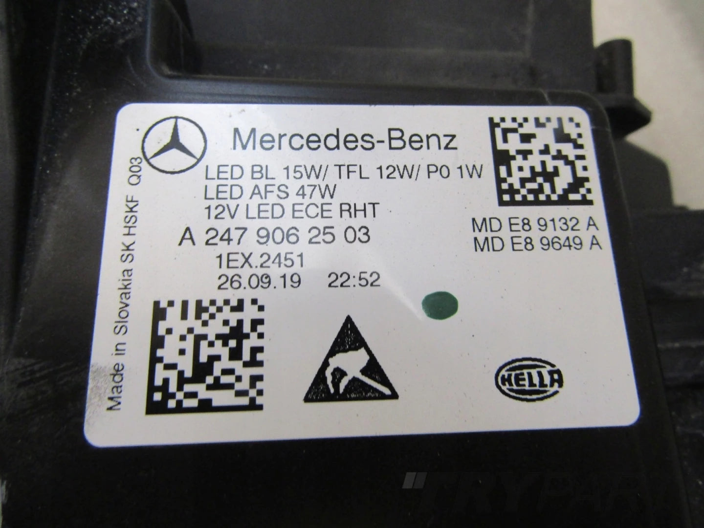 Front Headlight Mercedes B-Class W247 LED HIGH PERFORMANCE 18-22 LH A2479062503