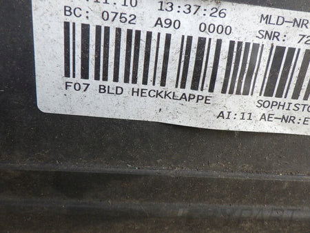 BMW 5 GT F07 Tailgate Lid Trim Strip