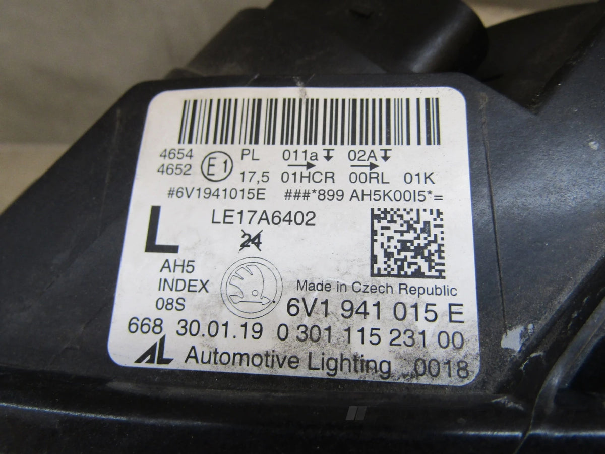 Front Lamp Skoda Fabia 3 III LIFT FULL LED 17-21 LH 6V1941015E