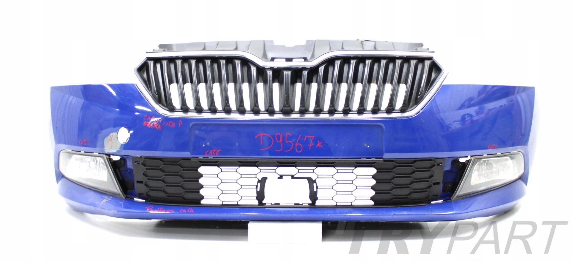 SKODA FABIA III LIFT 6V0 FRONT BUMPER ORG + GRILLES + UNDERTRAY