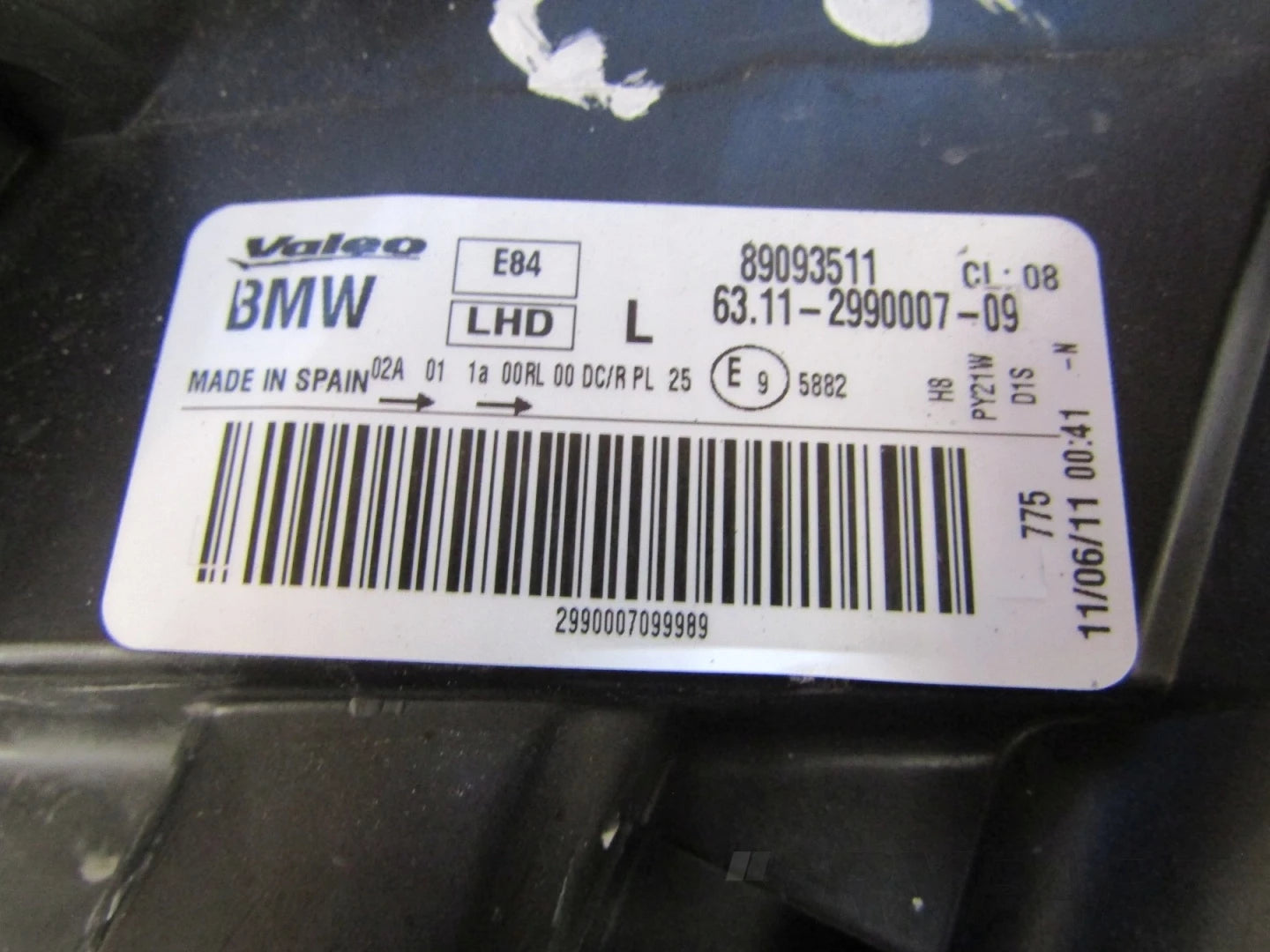 BMW X1 E84 Xenon Headlight Non-swiveling 09-12 LH LEFT 2990007