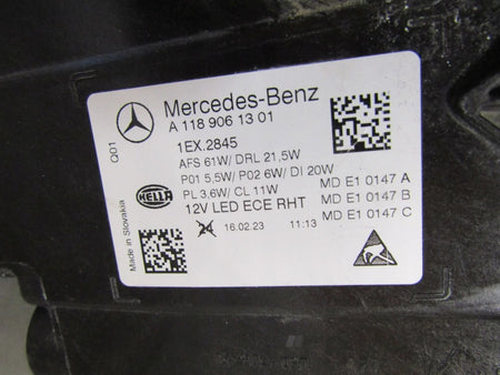MERCEDES CLA W118 LIFT MULTIBEAM 23- HEADLIGHT LH A1189061301