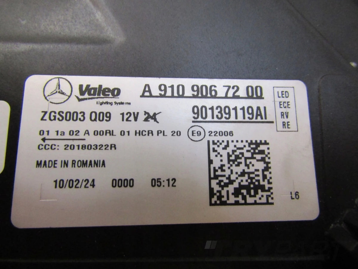 HEADLIGHT MERCEDES SPRINTER W910 W907 LED RH RIGHT 18- A9109067200