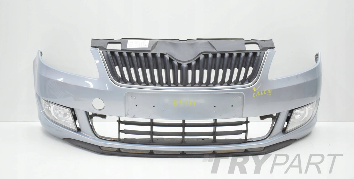 SKODA FABIA II LIFT 5J0 FRONT BUMPER ORIGINAL + GRILLE