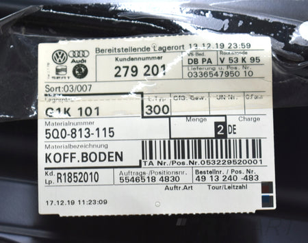 SKODA AUDI VW SEAT 5Q0 Trunk Floor Wall Rear 5Q0813115