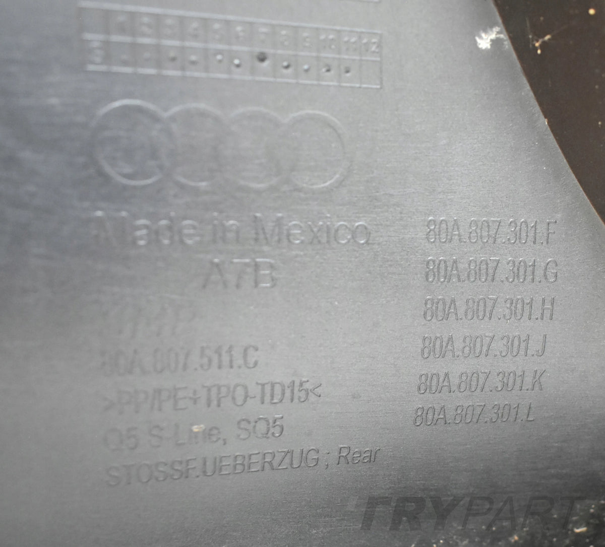 AUDI Q5 II 80A S LINE REAR BUMPER ORG