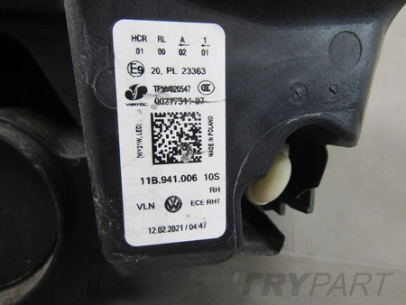 VOLKSWAGEN ID.4 ID4 ID.5 ID5 LED 20- HEADLIGHT RIGHT RH 11B941006