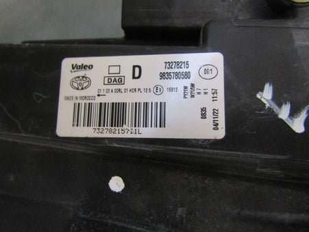 HEADLAMP TOYOTA PROACE CITY REGULAR RH RIGHT 19- 9835780580
