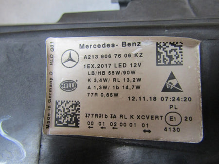 MERCEDES E-KLASA W213 MULTIBEAM 17-20 RH RIGHT HEADLIGHT 2139067606