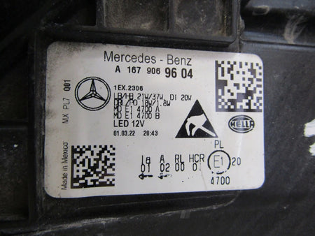 MERCEDES GLE W167 FULL LED PERFORMANCE HEADLIGHT 19-23 RH A1679069604