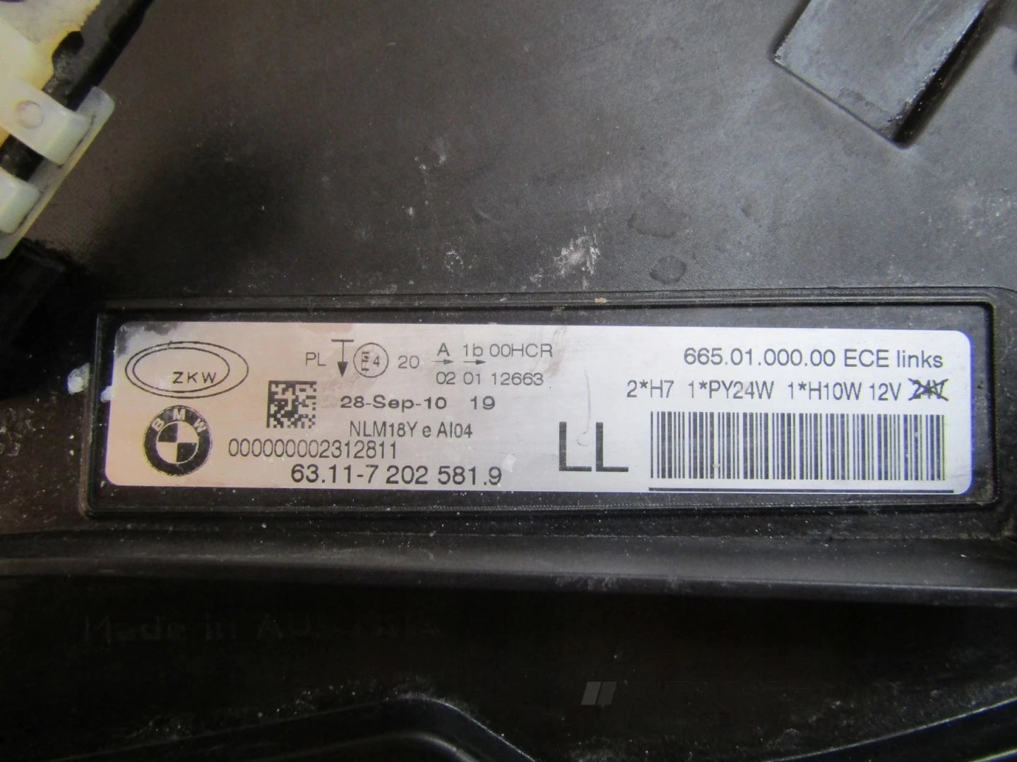 BMW 3 E90 E91 LIFT HEADLIGHT STANDARD 08-12 LH LEFT 631172025819
