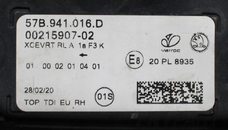 SKODA KAROQ 57B HEADLIGHT RIGHT FRONT FULL LED EU ORG 57B941016D