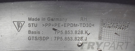 PORSCHE CAYENNE II 7P5 RIGHT REAR FENDER TRIM