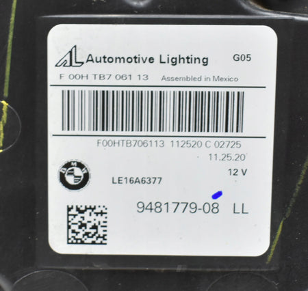 BMW X5 X6 G05 G06 LEFT FRONT HEADLIGHT ORG EU 9481779-08