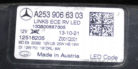 MERCEDES GLC W253 LIFT HEADLIGHT LEFT FRONT FULL LED ORG EU A2539066303