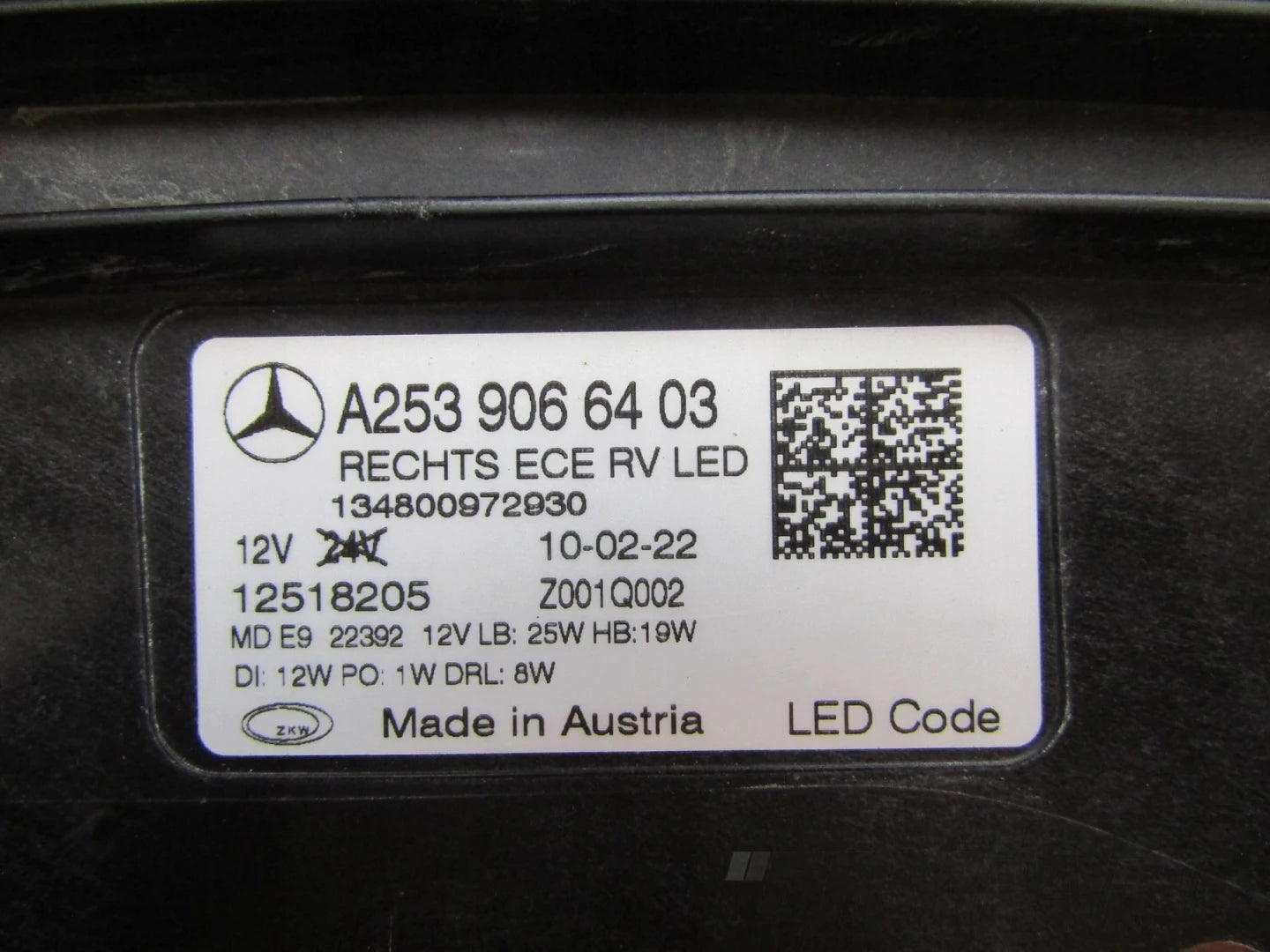 HEADLIGHT MERCEDES GLC W253 LED HIGH PERFORMANCE LIFT 19- RH A2539066403