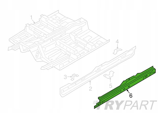 VOLVO XC90 II LEFT SILL INNER HOUSING ORG