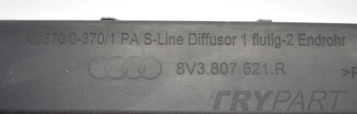 AUDI A3 8V3 S LINE ELIFT ADD-ON SPOILER DIFFUSER