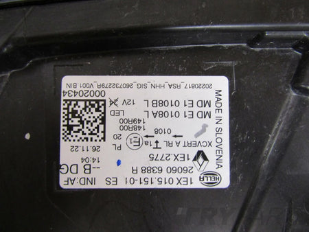 HEADLIGHT RENAULT AUSTRAL LED PURE VISION 22-25 LH LEFT 260606388R