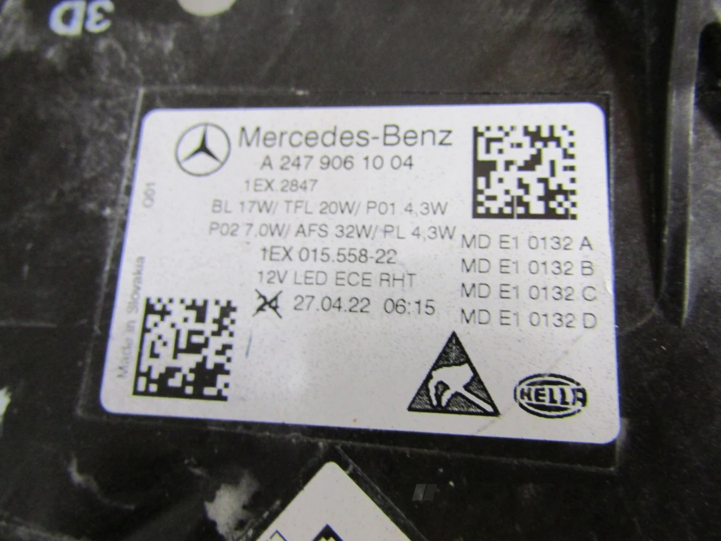 HEADLIGHT MERCEDES B CLASS W247 LED LIFT PERFORMANCE RH 22- A2479061004