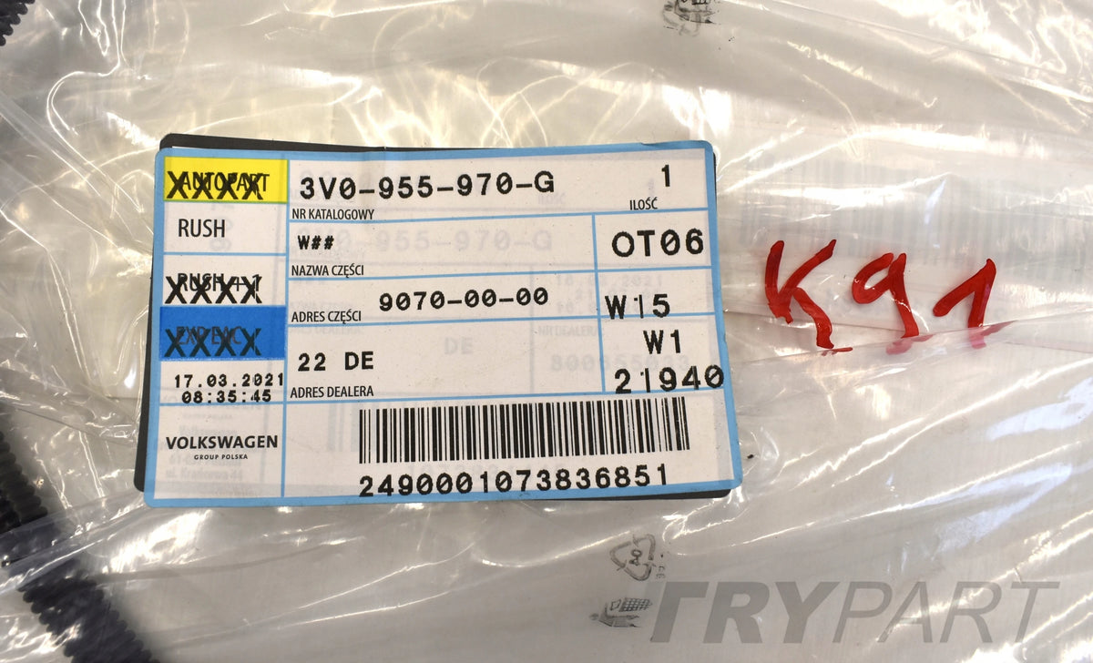 SKODA SUPERB III 3V0 WASHER HOSE FRONT ORG NEW