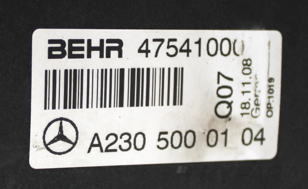 MERCEDES SL 230 W230 LIFT WATER RADIATOR FAN COMPLETE A2305000104