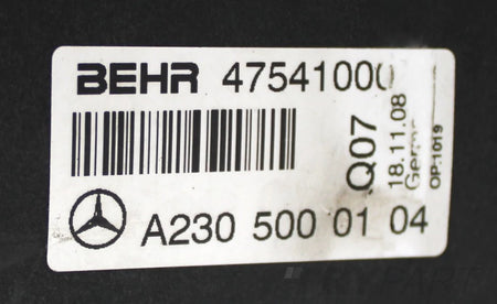 MERCEDES SL 230 W230 LIFT WATER RADIATOR FAN COMPLETE A2305000104