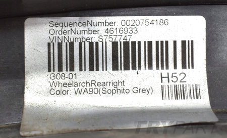BMW IX3 G08 M PACKAGE RIGHT REAR FENDER TRIM ORIGINAL