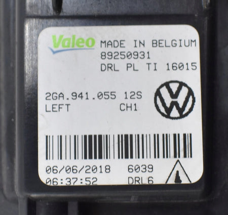 VW T-ROC 2GA LEFT LED DRL HALOGEN REMOVED EU ORG