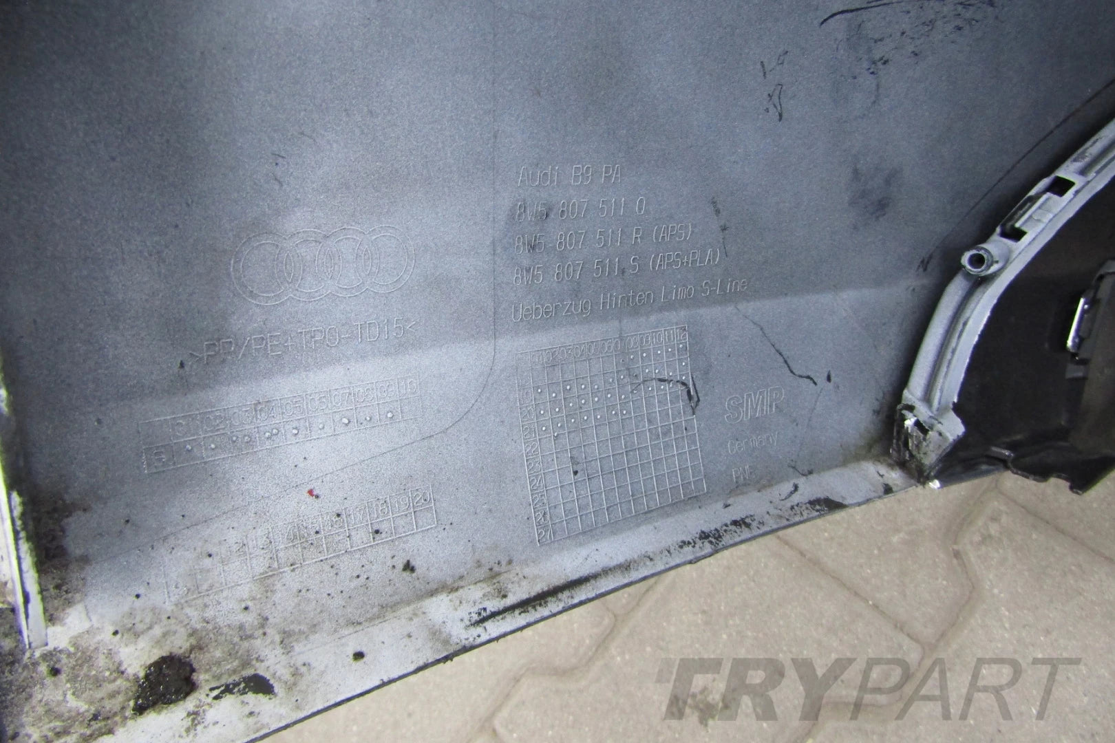 Rear bumper Audi A4 B9 8W5 S-Line SEDAN LIFT 19-