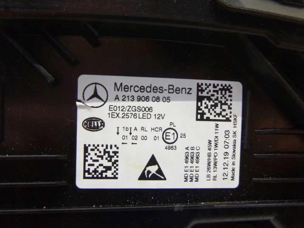 MERCEDES E-CLASS A 213 LIFT FULL LED 2020 RIGHT