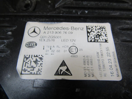 Headlight Mercedes E-Class W213 213 LED LIFT 20- RH RIGHT A2139067609