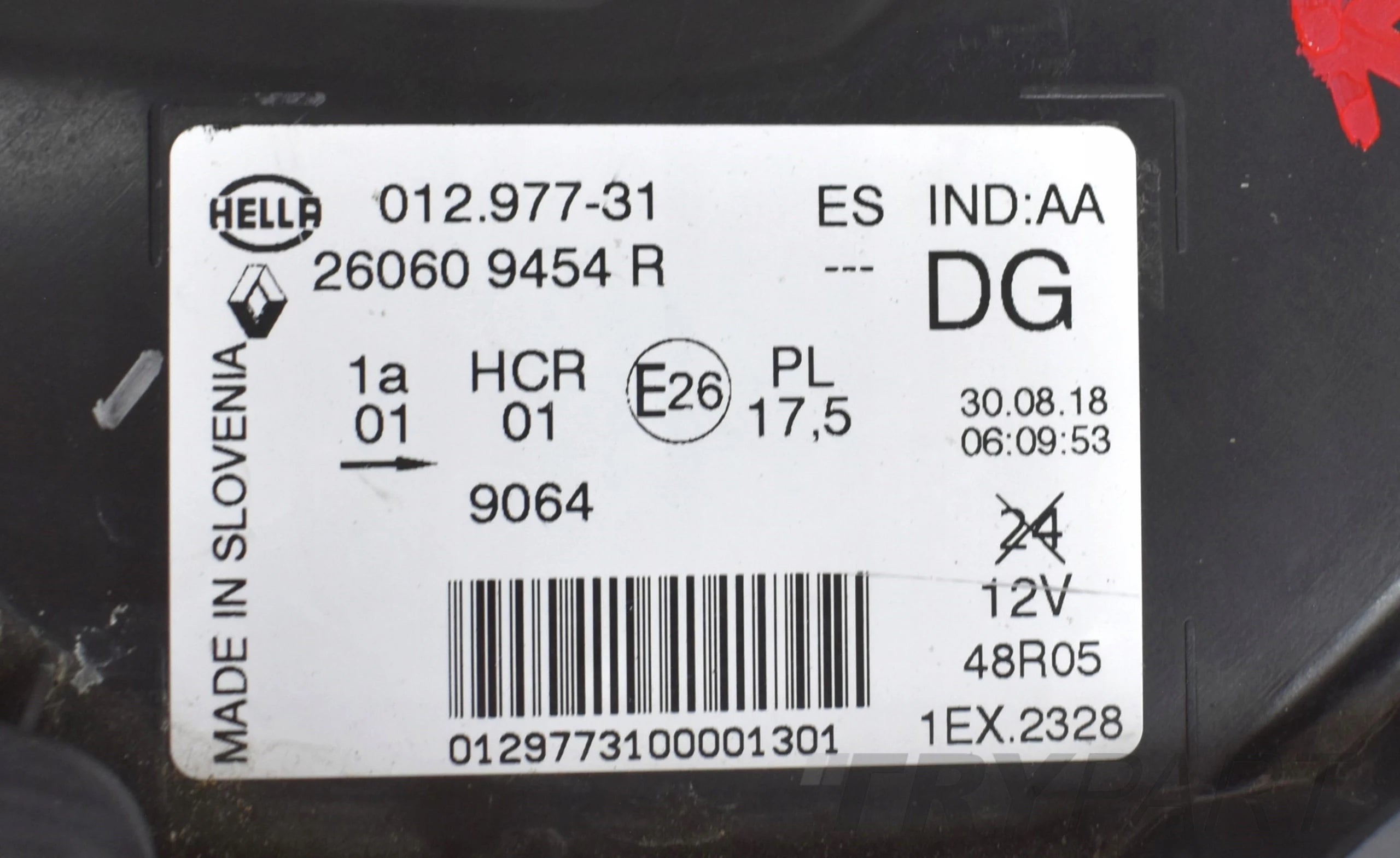 CAPTUR I LIFT HEADLIGHT LEFT FRONT PURE VISION EU ORG 260609454R