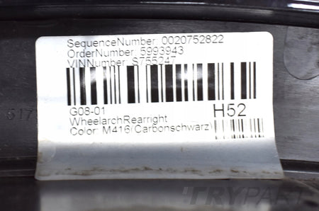 BMW IX3 G08 M PACKAGE RIGHT REAR FENDER TRIM ORIGINAL