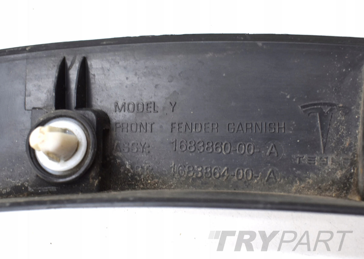 TESLA MODEL Y RIGHT FENDER TRIM FRONT ORIGINAL