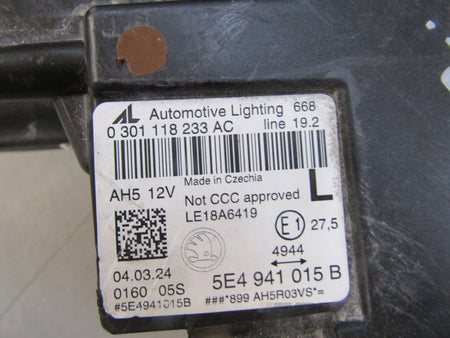 SKODA OCTAVIA IV FULL LED HEADLIGHT 19-24 LH LEFT 5E4941015B